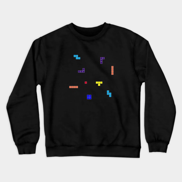 Tetris Scattered Crewneck Sweatshirt by crtswerks